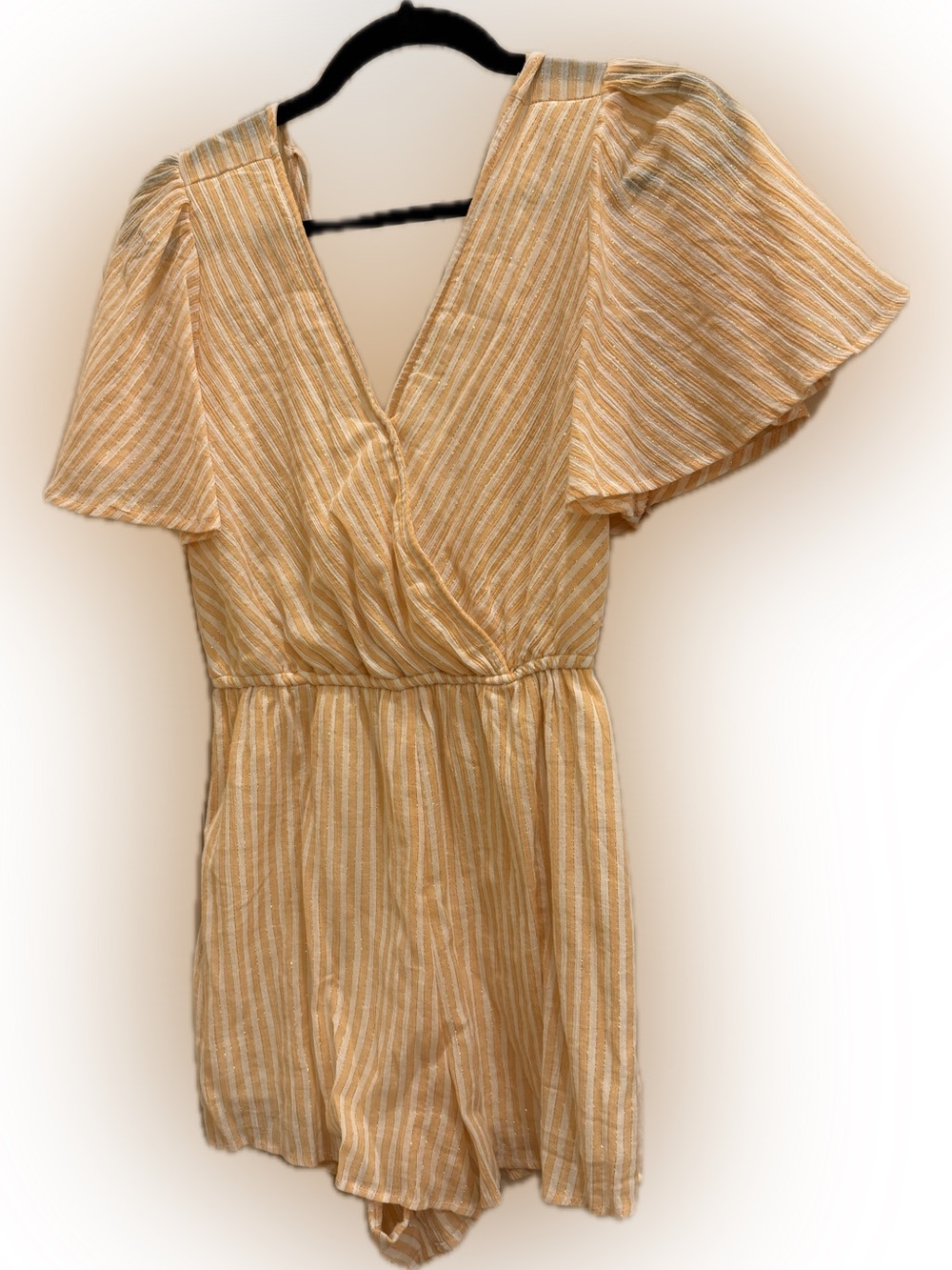 Yellow Striped Kids One-Piece Romper